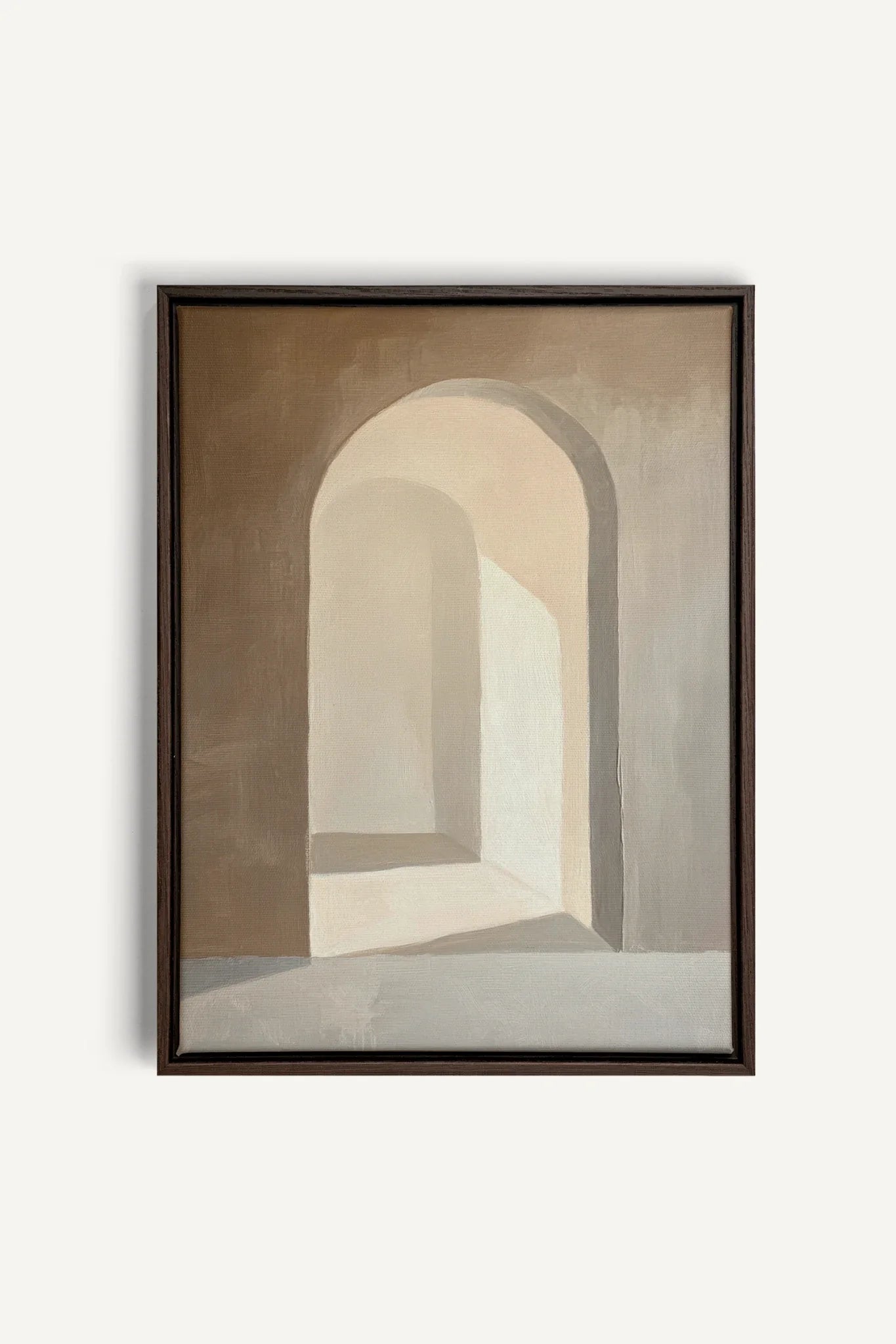 OLEKA CANVAS - GOLDEN ARCH, Oeuvre sur toile étirée, encadré Brun Noyer