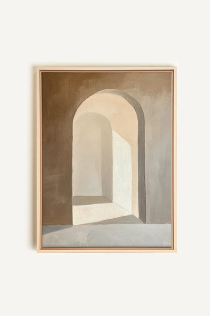 OLEKA CANVAS - GOLDEN ARCH, Oeuvre sur toile étirée, encadré Naturel Clair