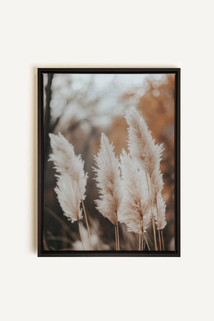 OLEKA CANVAS - GOLDEN FEATHER, Oeuvre sur toile étirée, encadré Noir