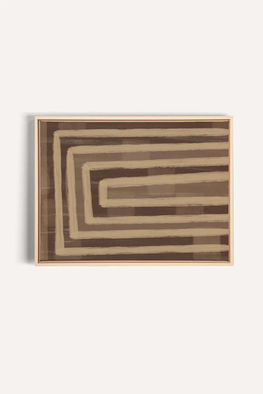 OLEKA CANVAS - GOLDEN MAZE, Oeuvre sur toile étirée, encadré Naturel Clair