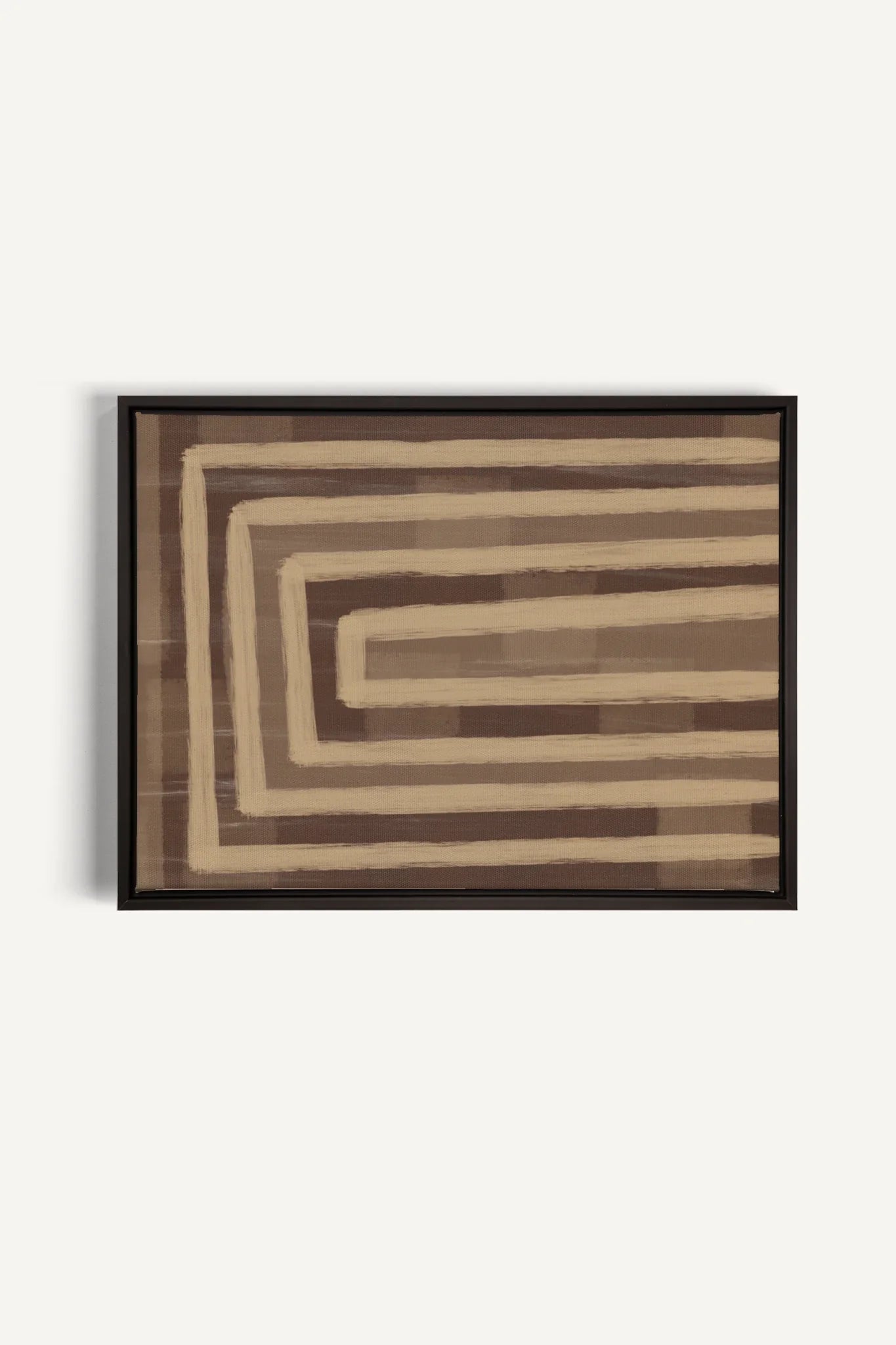 OLEKA CANVAS - GOLDEN MAZE, Oeuvre sur toile étirée, encadré Noir