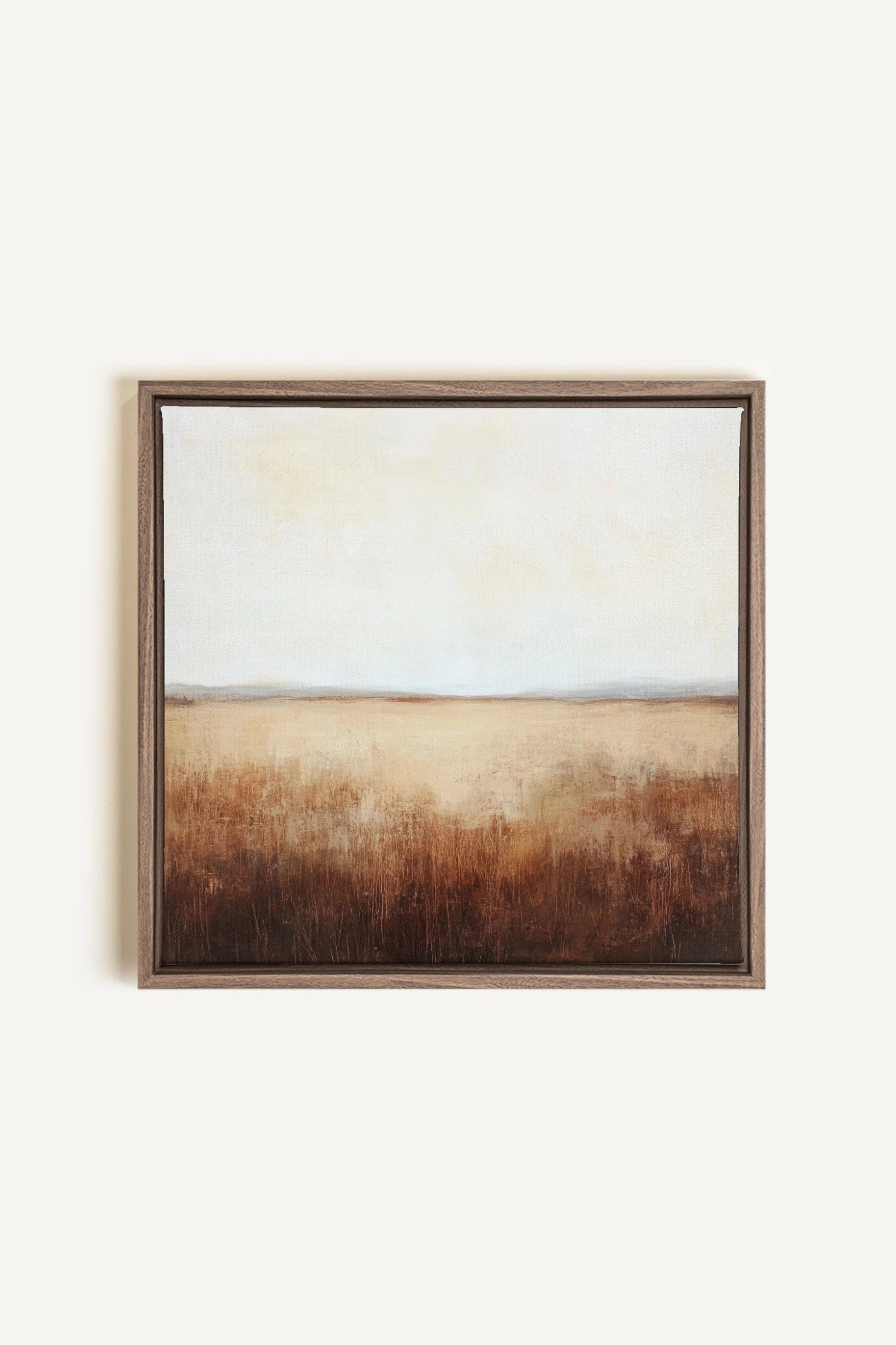 GOLDEN PLAINS, Artwork on stretched canvas, framed in Brown Oak