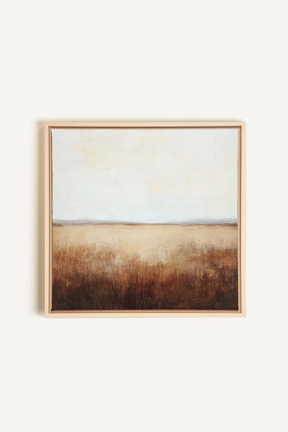 GOLDEN PLAINS, Artwork on stretched canvas, framed Natural Light