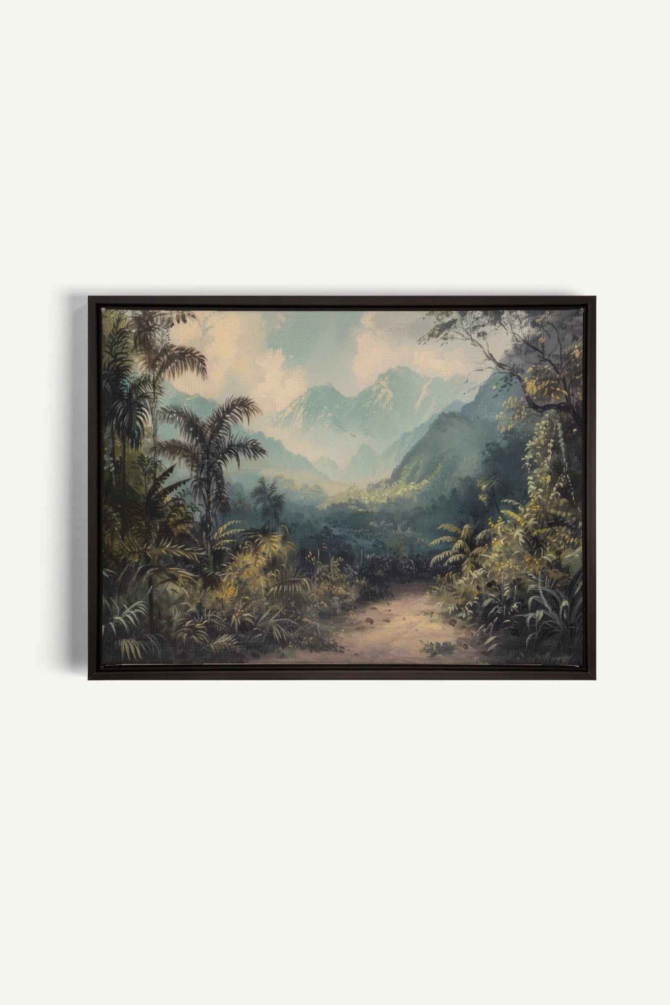 GOLDEN REALM, Oeuvre sur toile étirée, encadré Noir