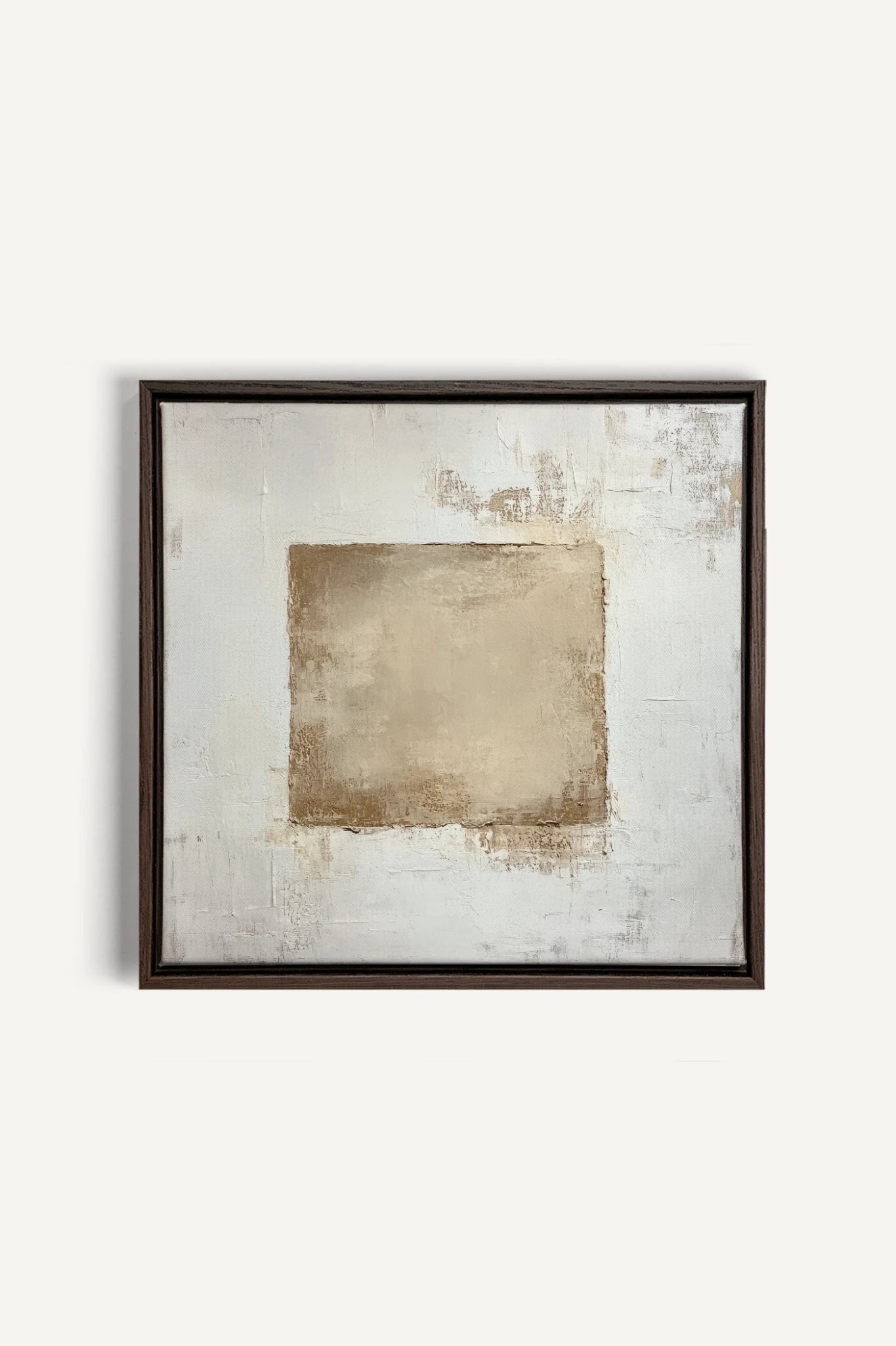 GOLDEN TEXTURE, Artwork on stretched canvas, framed in Walnut Brown