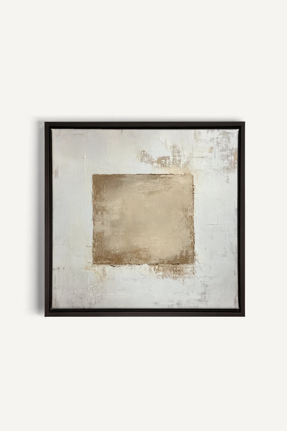GOLDEN TEXTURE, Artwork on stretched canvas, framed in black