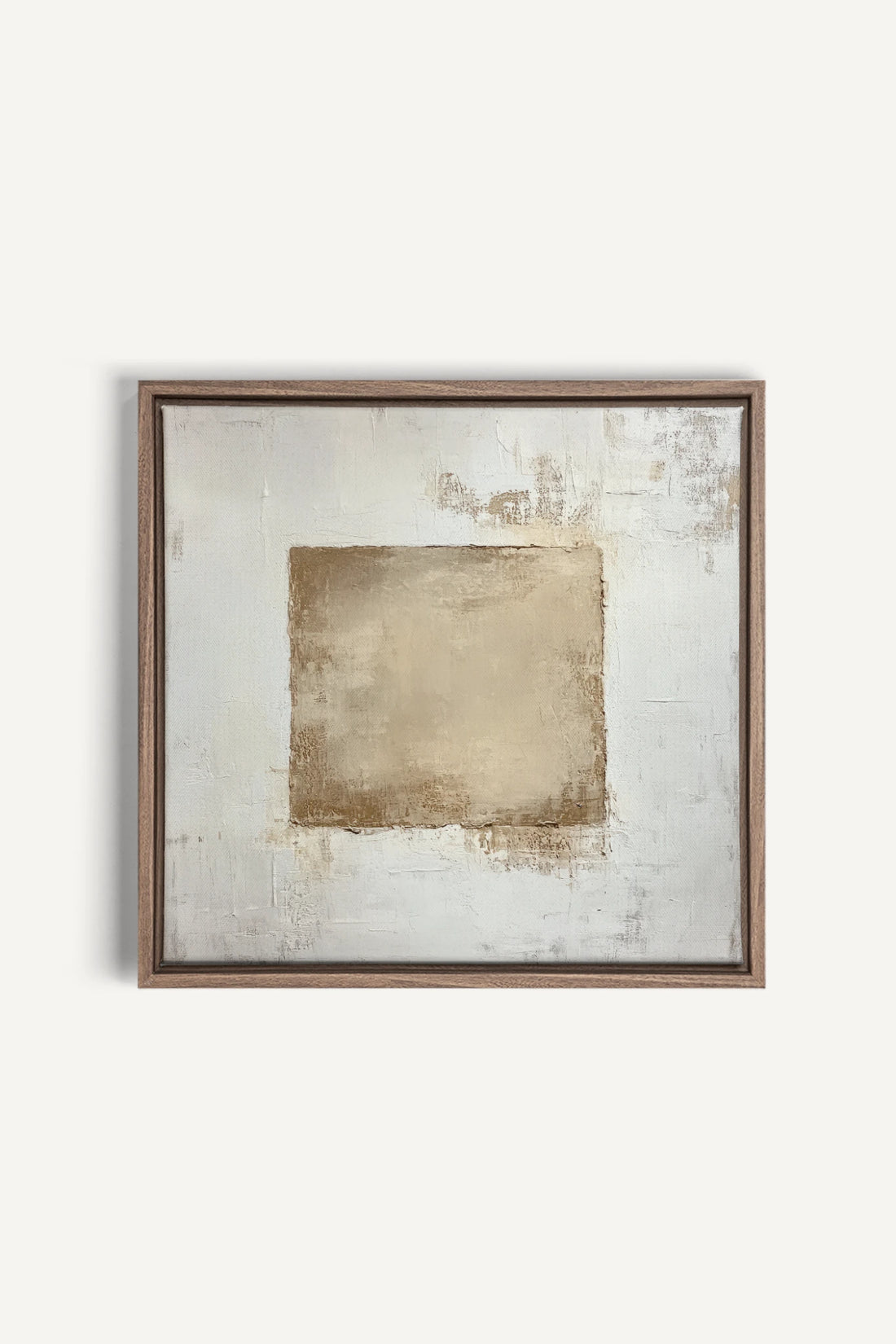 GOLDEN TEXTURE, Artwork on stretched canvas, framed in Brown Oak