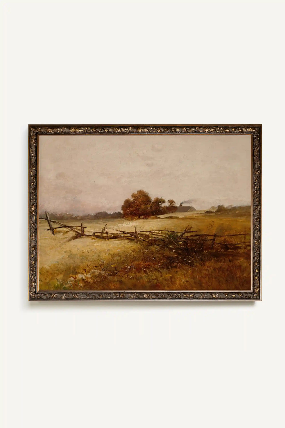GOLDEN FIELDS, Oeuvre sur toile étirée, encadré Vintage Bronze