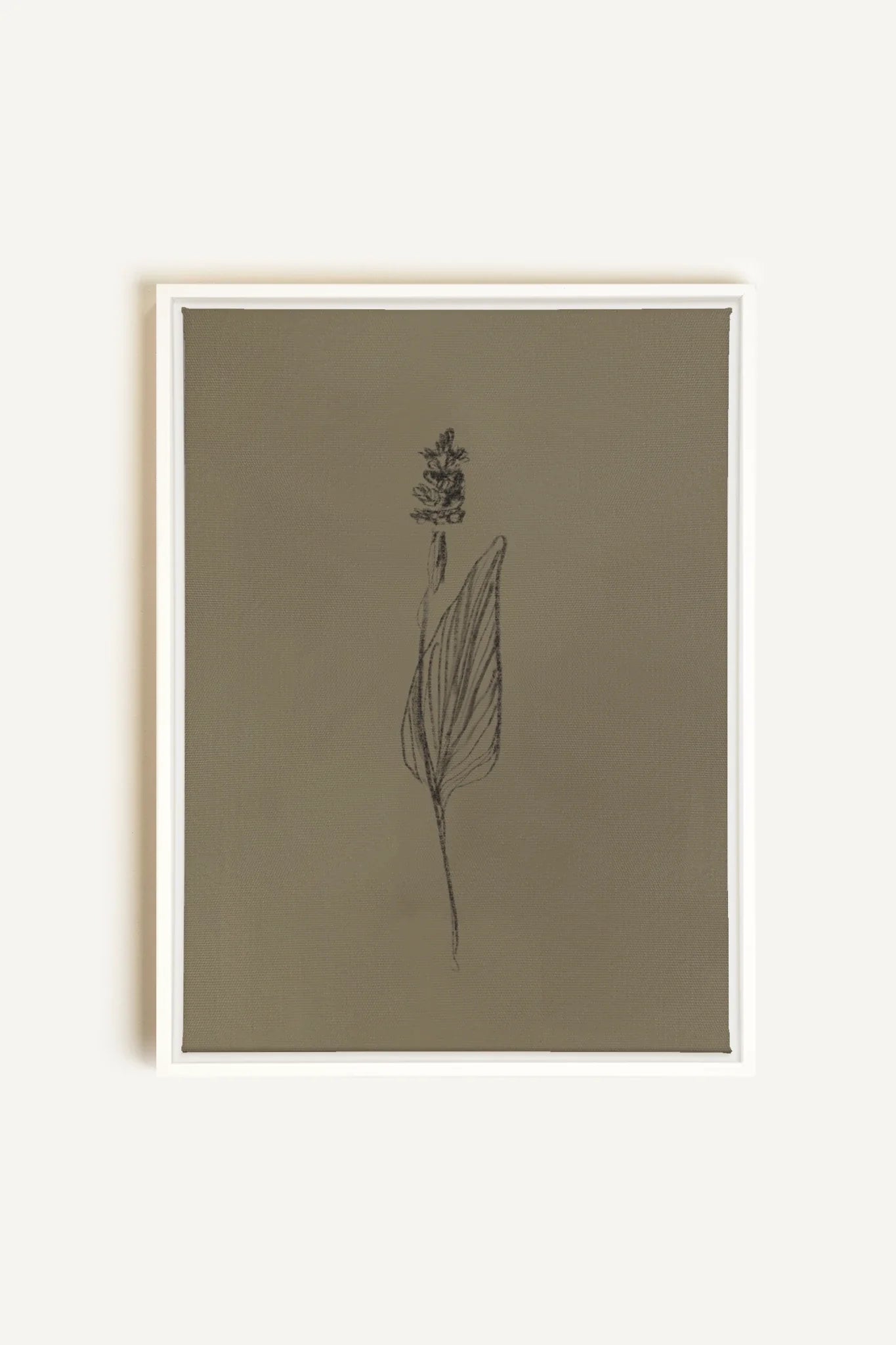 OLEKA CANVAS - GRAIN DE NATURE, Oeuvre sur toile étirée, encadré Blanc