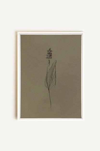 OLEKA CANVAS - GRAIN DE NATURE, Oeuvre sur toile étirée, encadré Blanc