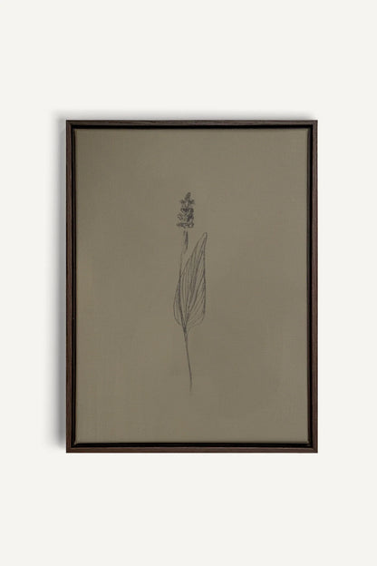 OLEKA CANVAS - GRAIN DE NATURE, Oeuvre sur toile étirée, encadré Brun Noyer