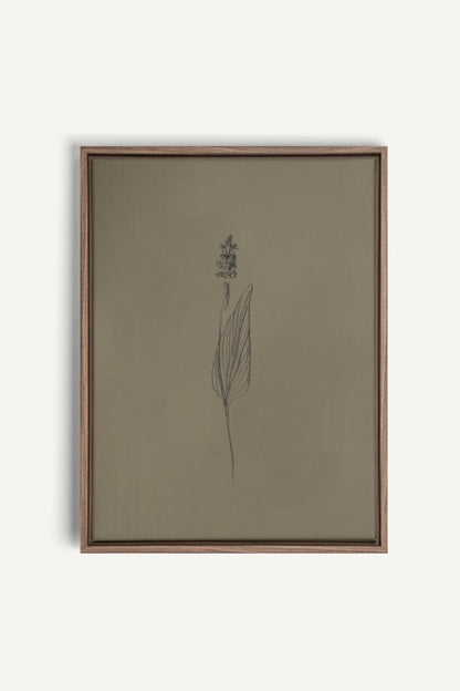 OLEKA CANVAS - GRAIN DE NATURE, Oeuvre sur toile étirée, encadré Brun Chêne