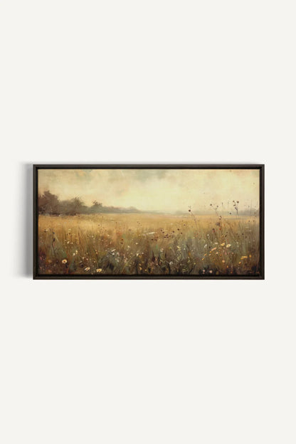 OLEKA CANVAS - Greenscape, Oeuvre sur toile étirée, encadré Brun Noyer