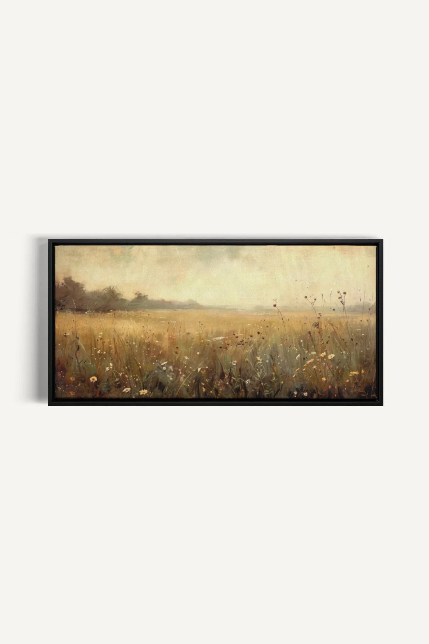 OLEKA CANVAS - Greenscape, Oeuvre sur toile étirée, encadré Noir