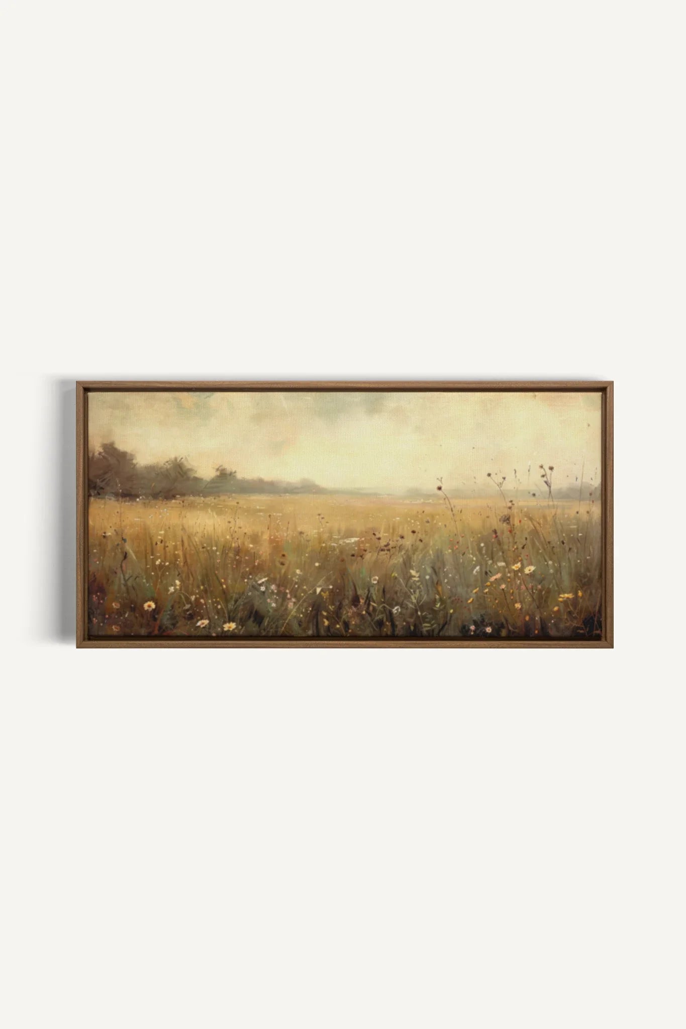 OLEKA CANVAS - Greenscape, Oeuvre sur toile étirée, encadré Brun Chêne