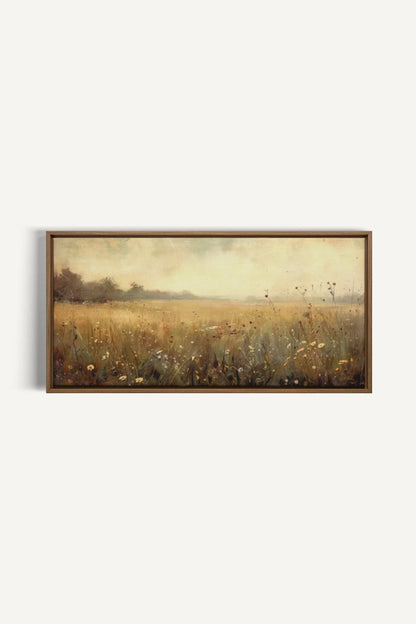 OLEKA CANVAS - Greenscape, Oeuvre sur toile étirée, encadré Brun Chêne