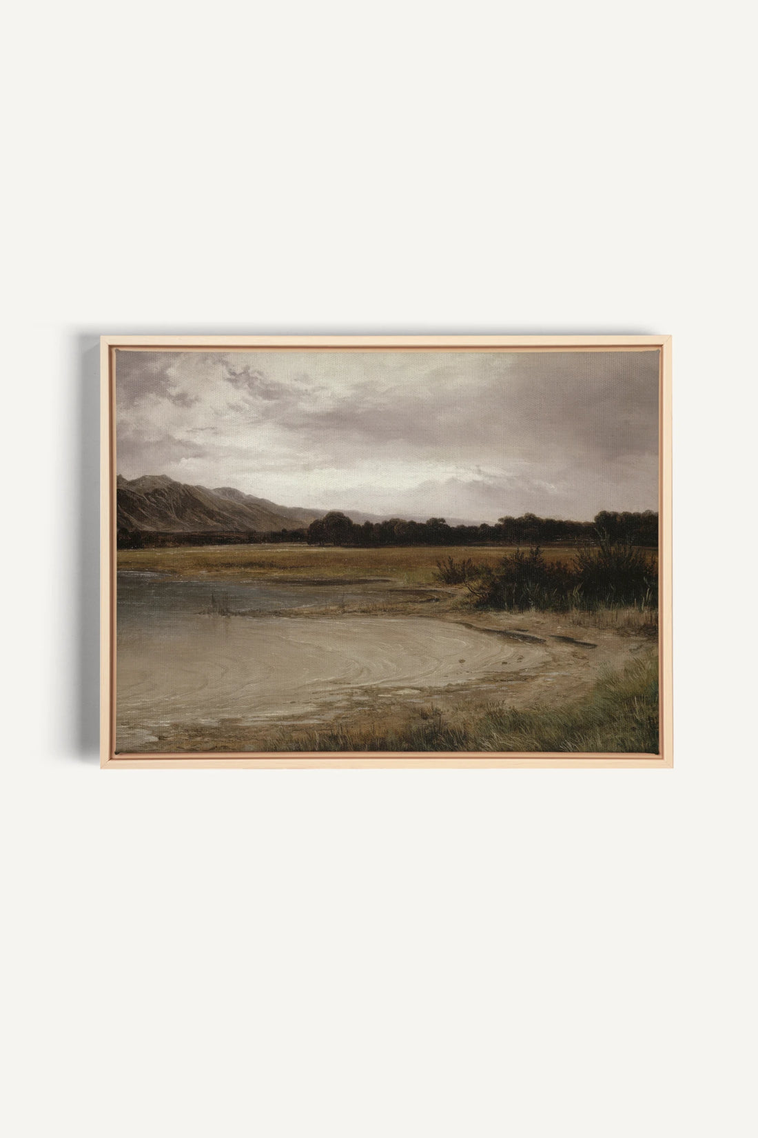 SALT AND SKY, Artwork on stretched canvas, framed Natural Light