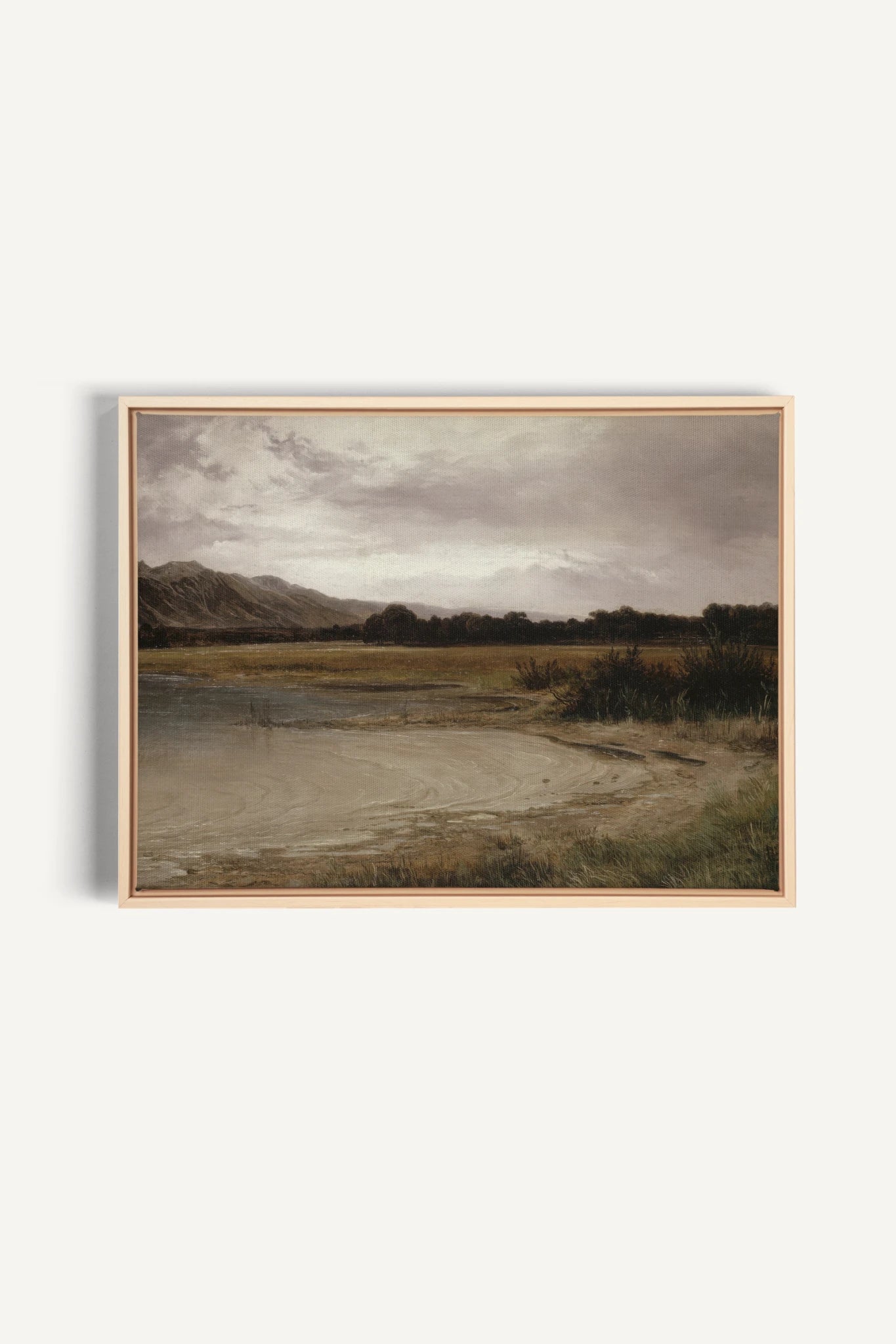 SALT AND SKY, Artwork on stretched canvas, framed Natural Light