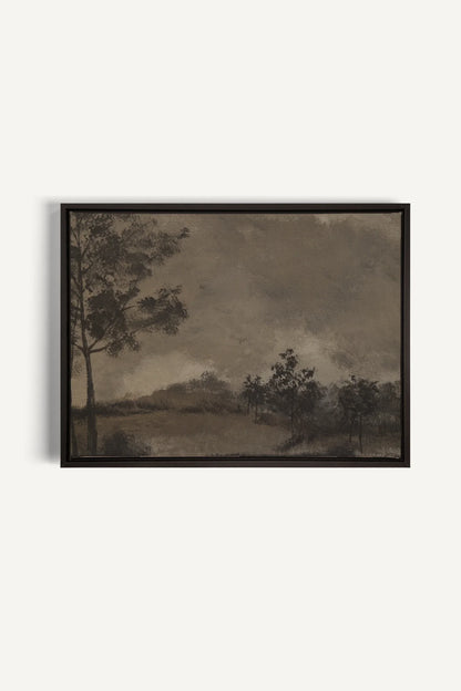 OLEKA CANVAS - HAZY WOODS, Oeuvre sur toile étirée, encadré Noir