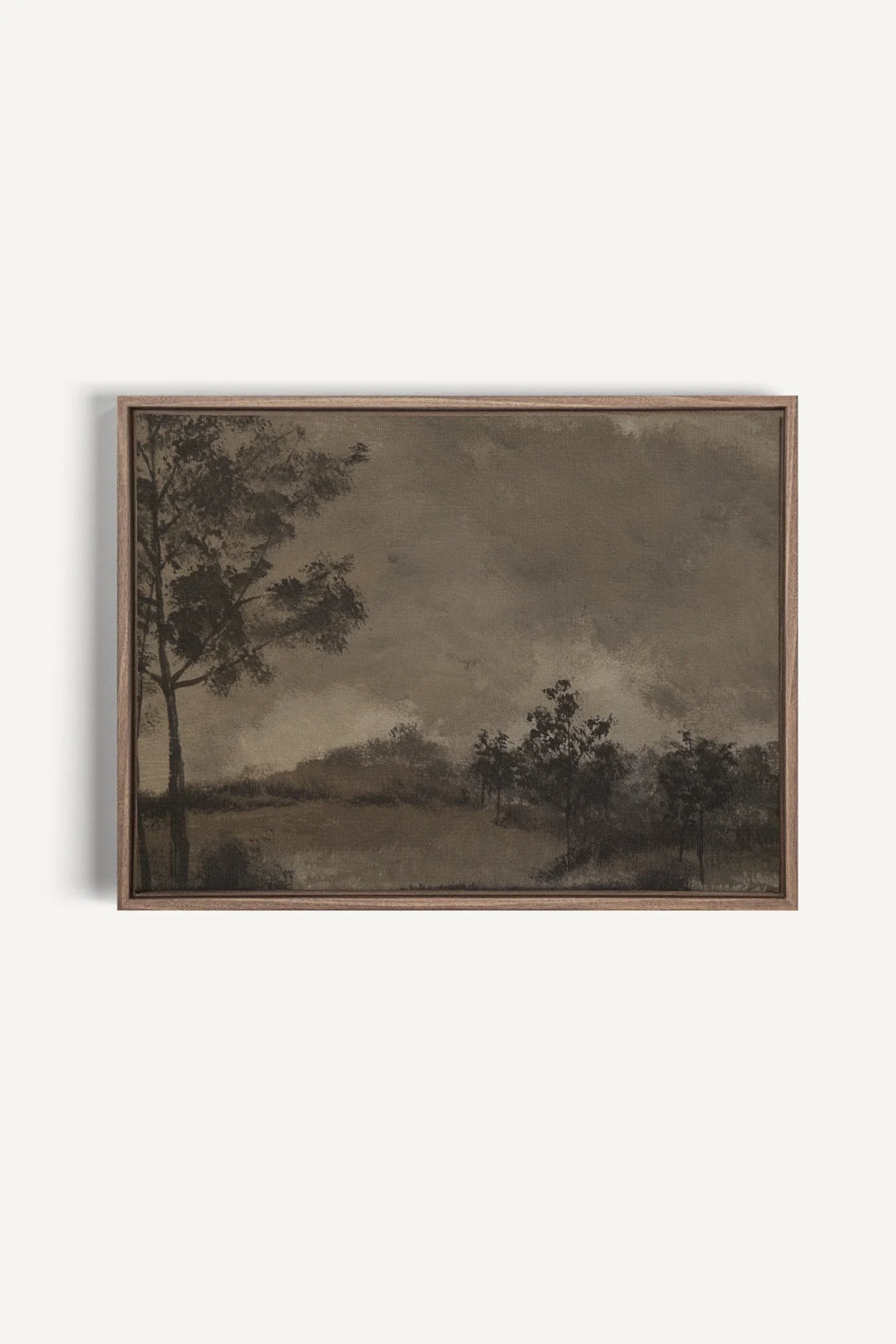 OLEKA CANVAS - HAZY WOODS, Oeuvre sur toile étirée, encadré Brun Chêne