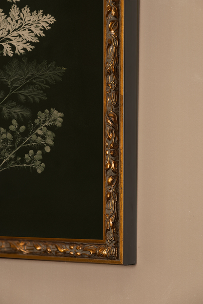 HERBES DES BOIS I, Artwork on rigid canvas, framed Vintage Bronze