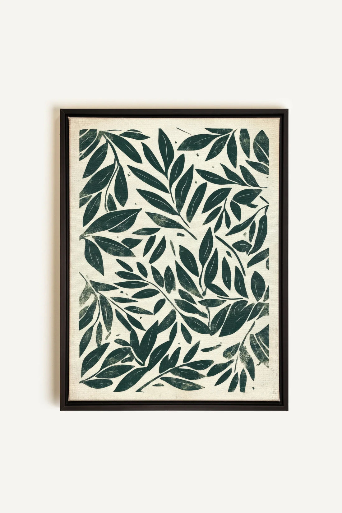 OLEKA CANVAS - HERITAGE GREENERY, Oeuvre sur toile étirée, encadré Noir