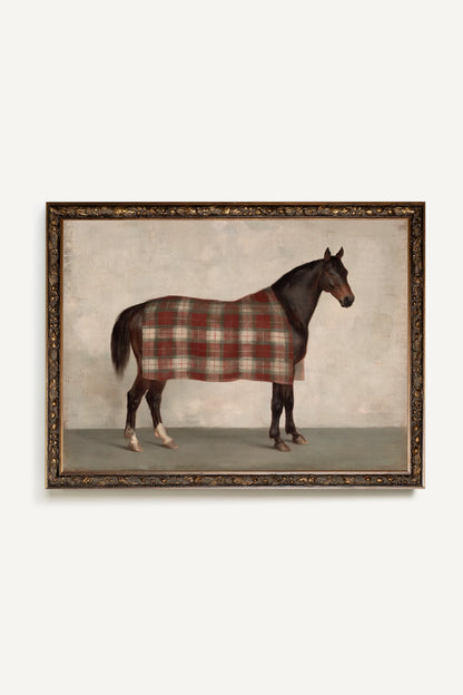HIGHLAND HORSE, Oeuvre sur toile rigide, encadré Vintage Bronze