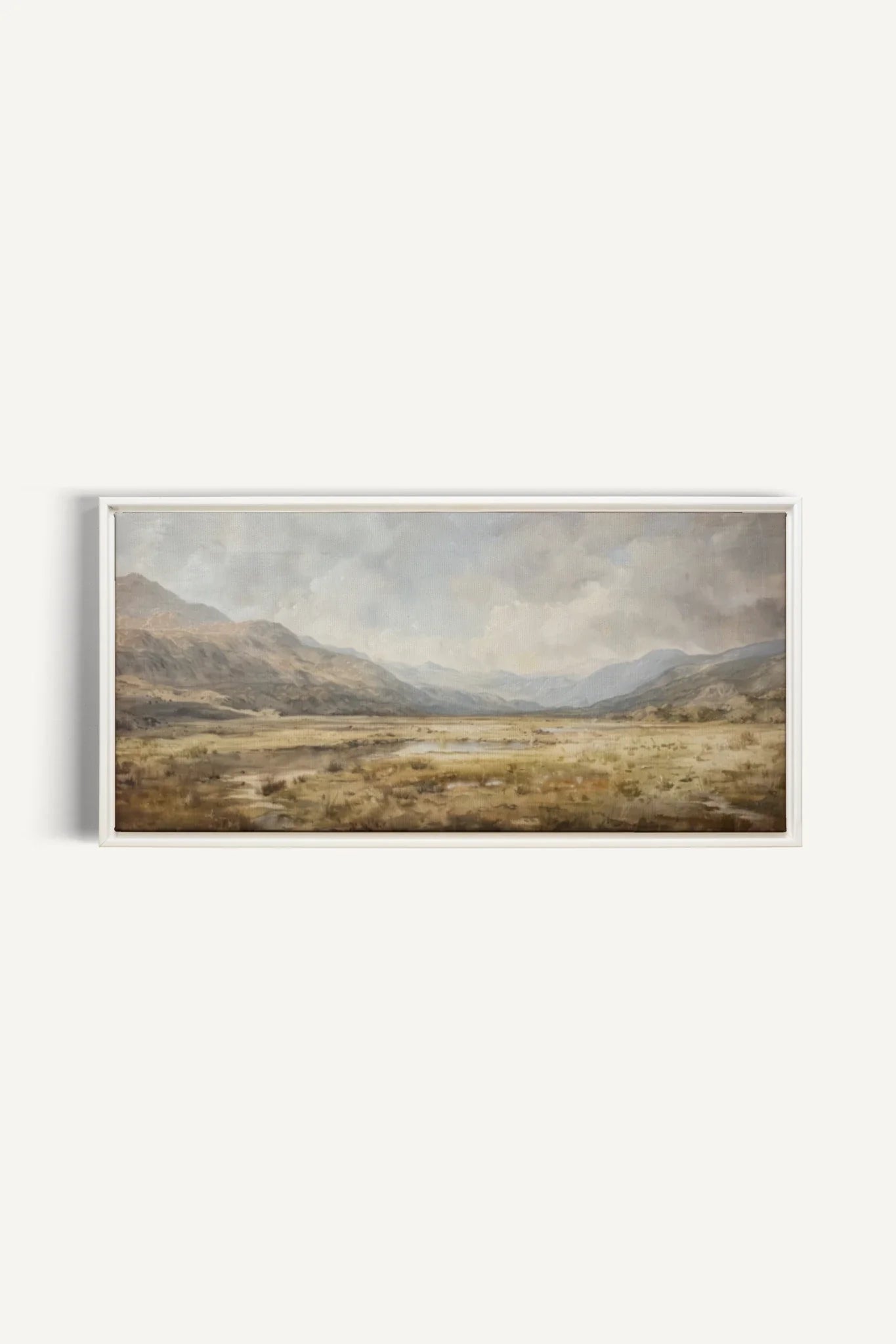 OLEKA CANVAS - Highland Mist, Oeuvre sur toile étirée, encadré Blanc