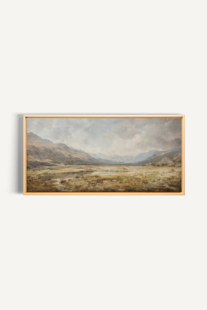 OLEKA CANVAS - Highland Mist, Oeuvre sur toile étirée, encadré Naturel Clair