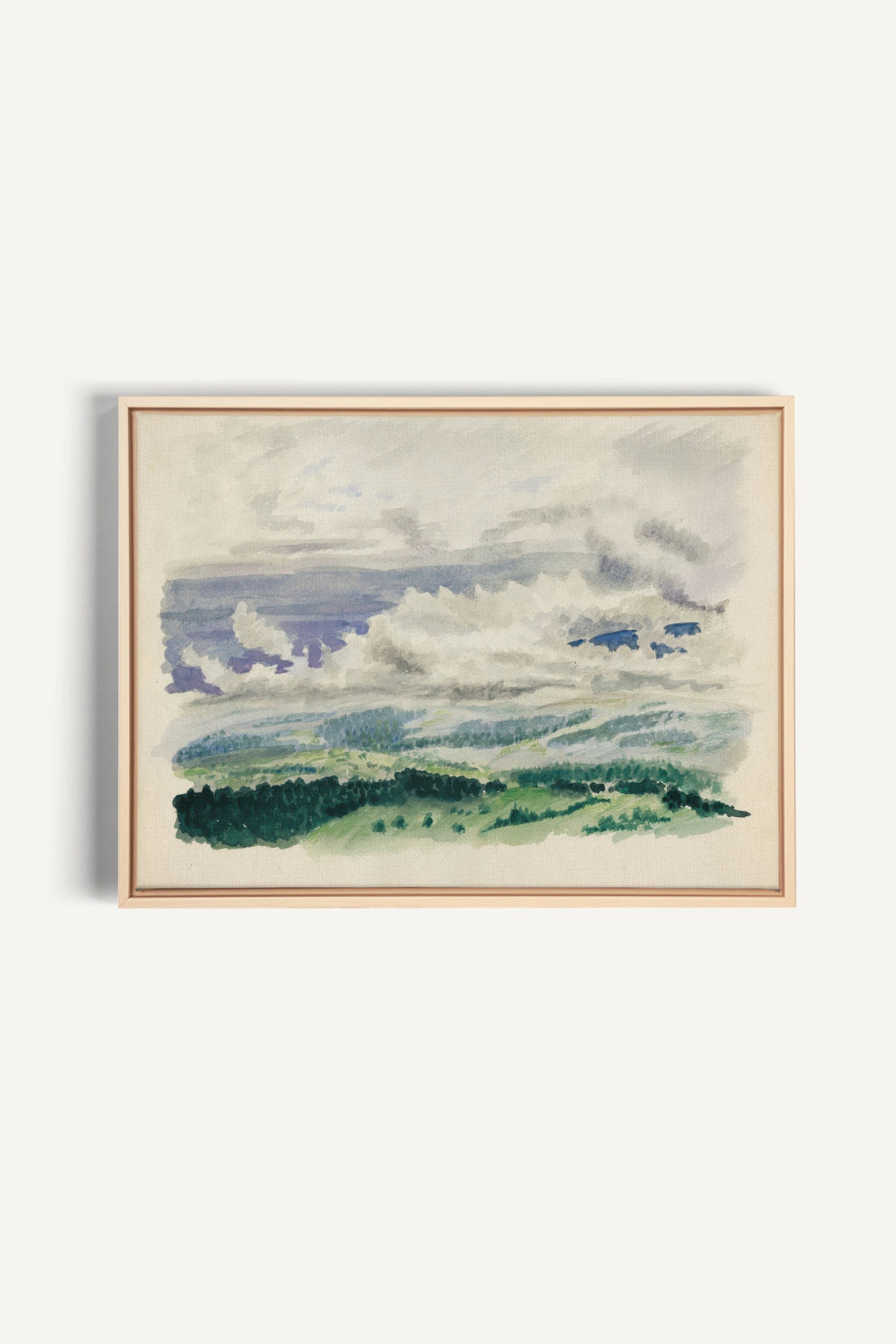 HILLS IN HUSH, Oeuvre sur toile étirée, encadré Naturel Clair