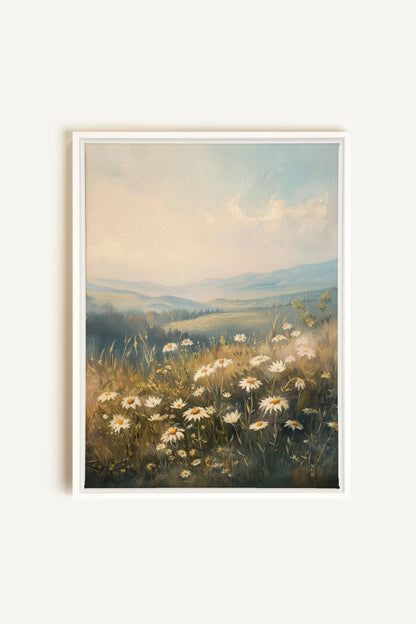OLEKA CANVAS - HILLSIDE HARMONY, Oeuvre sur toile étirée, encadré Blanc