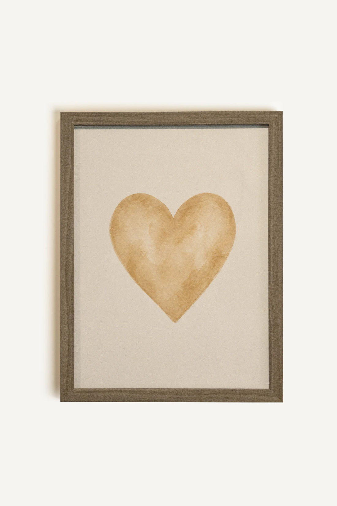 HONEY HEART, Oeuvre sur toile rigide, encadré brun chêne
