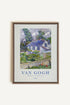 OLEKA CANVAS - HOUSES AT AUVERS, Oeuvre sur toile étirée, encadré Brun Chêne