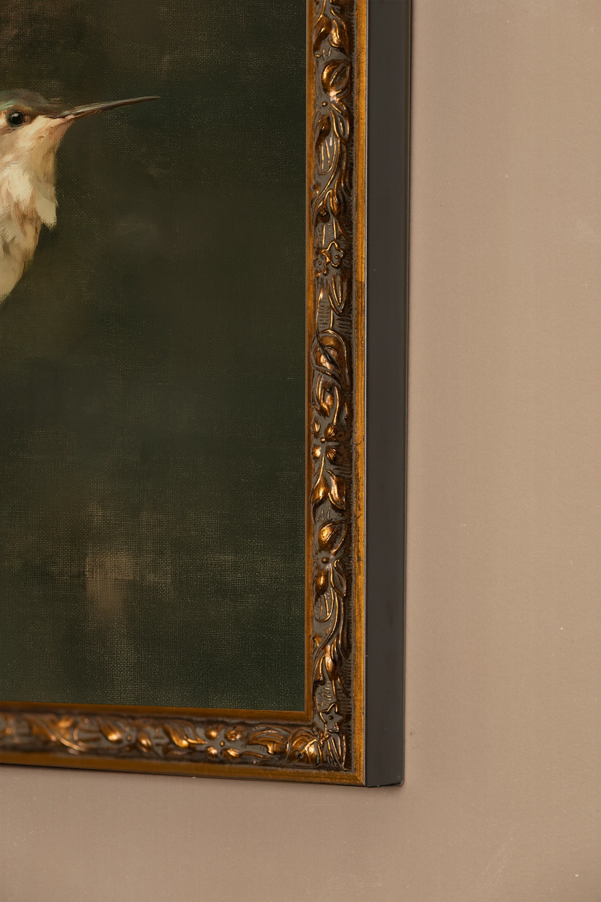 Hummingbird, Oeuvre sur toile rigide, encadré Vintage Bronze