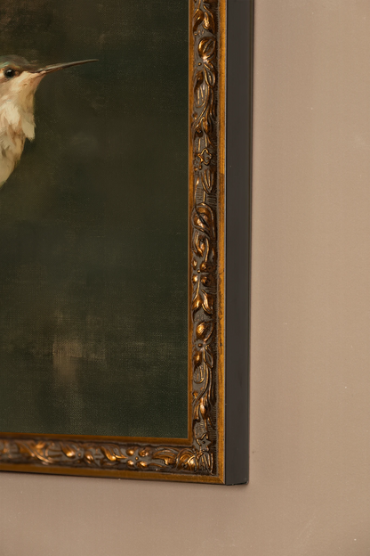 Hummingbird, Oeuvre sur toile rigide, encadré Vintage Bronze