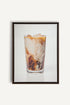 OLEKA CANVAS - ICED COFFEE, Oeuvre sur toile étirée, encadré Brun Noyer