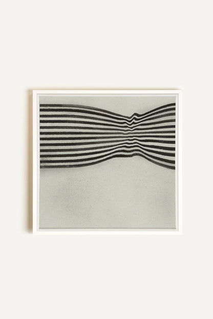 OLEKA CANVAS - INFINITE STRIPES, Oeuvre sur toile étirée, encadré Blanc