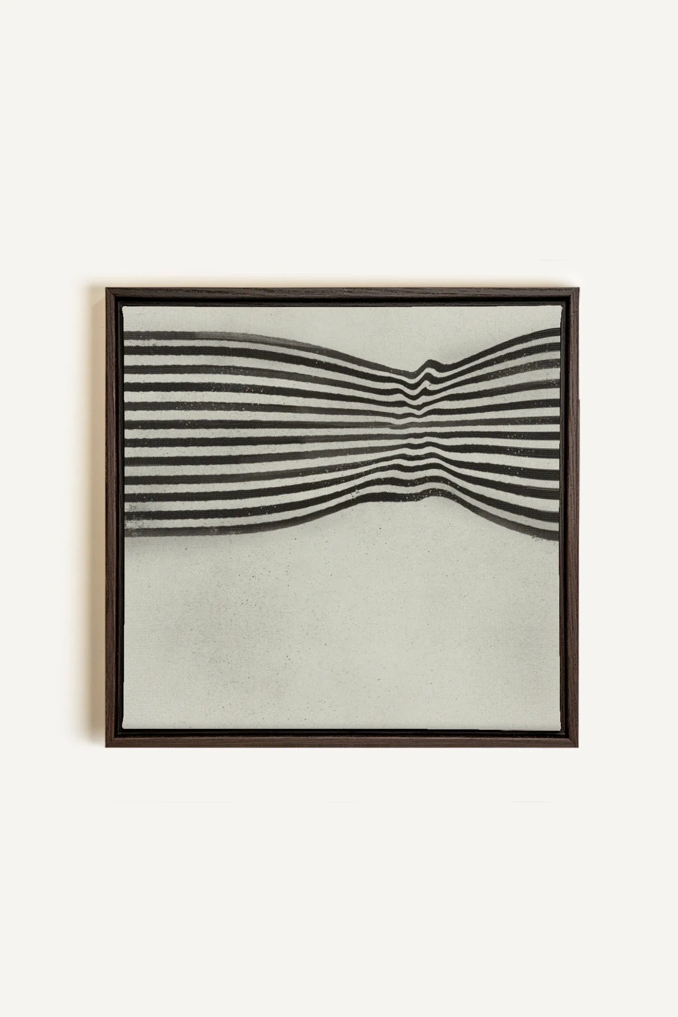 OLEKA CANVAS - INFINITE STRIPES, Oeuvre sur toile étirée, encadré Brun Noyer