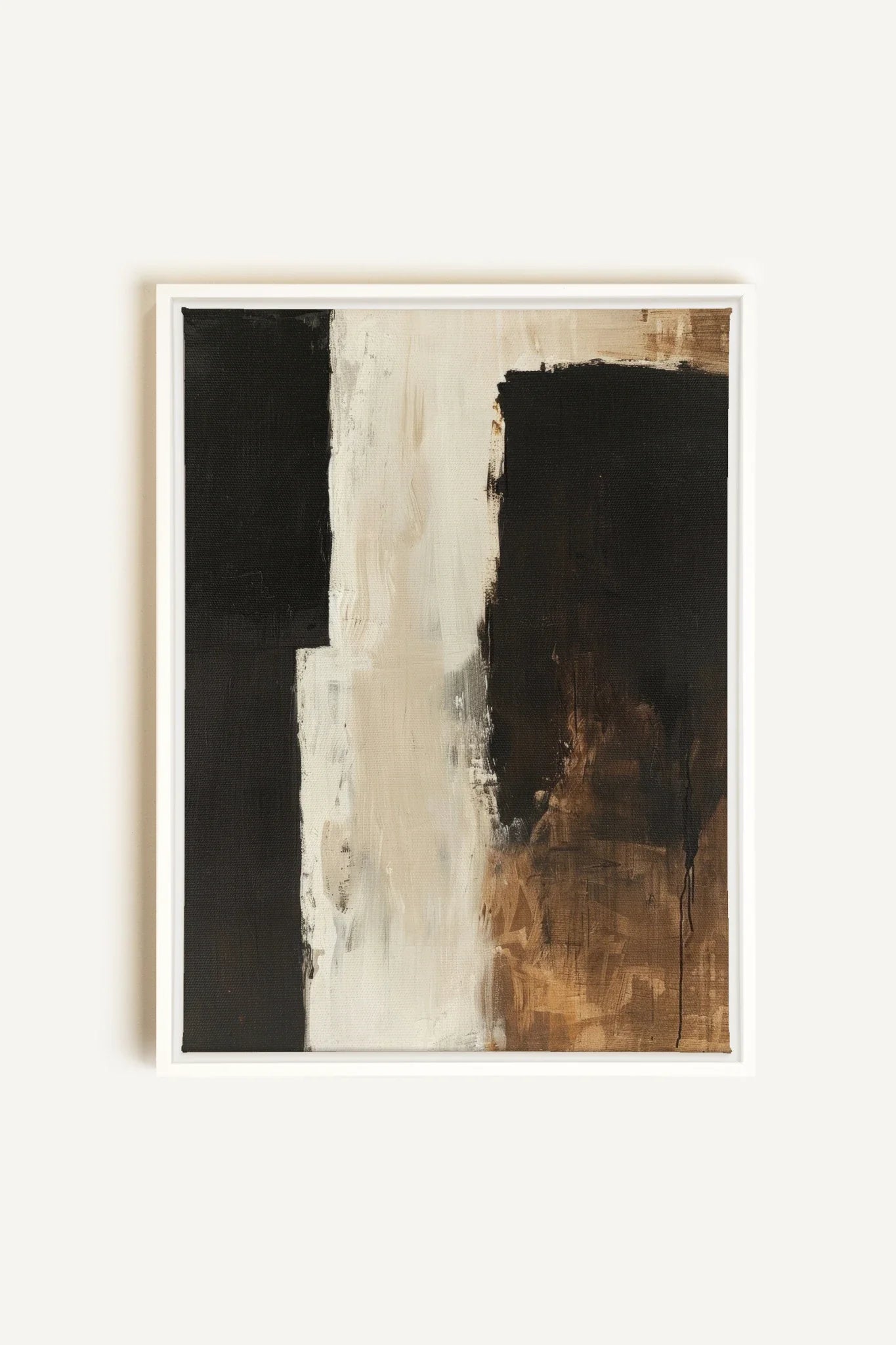 OLEKA CANVAS - INK METAPHOR I, Oeuvre sur toile étirée, encadré Blanc