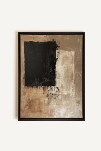 OLEKA CANVAS - INK METAPHOR II, Oeuvre sur toile étirée, encadré Noir