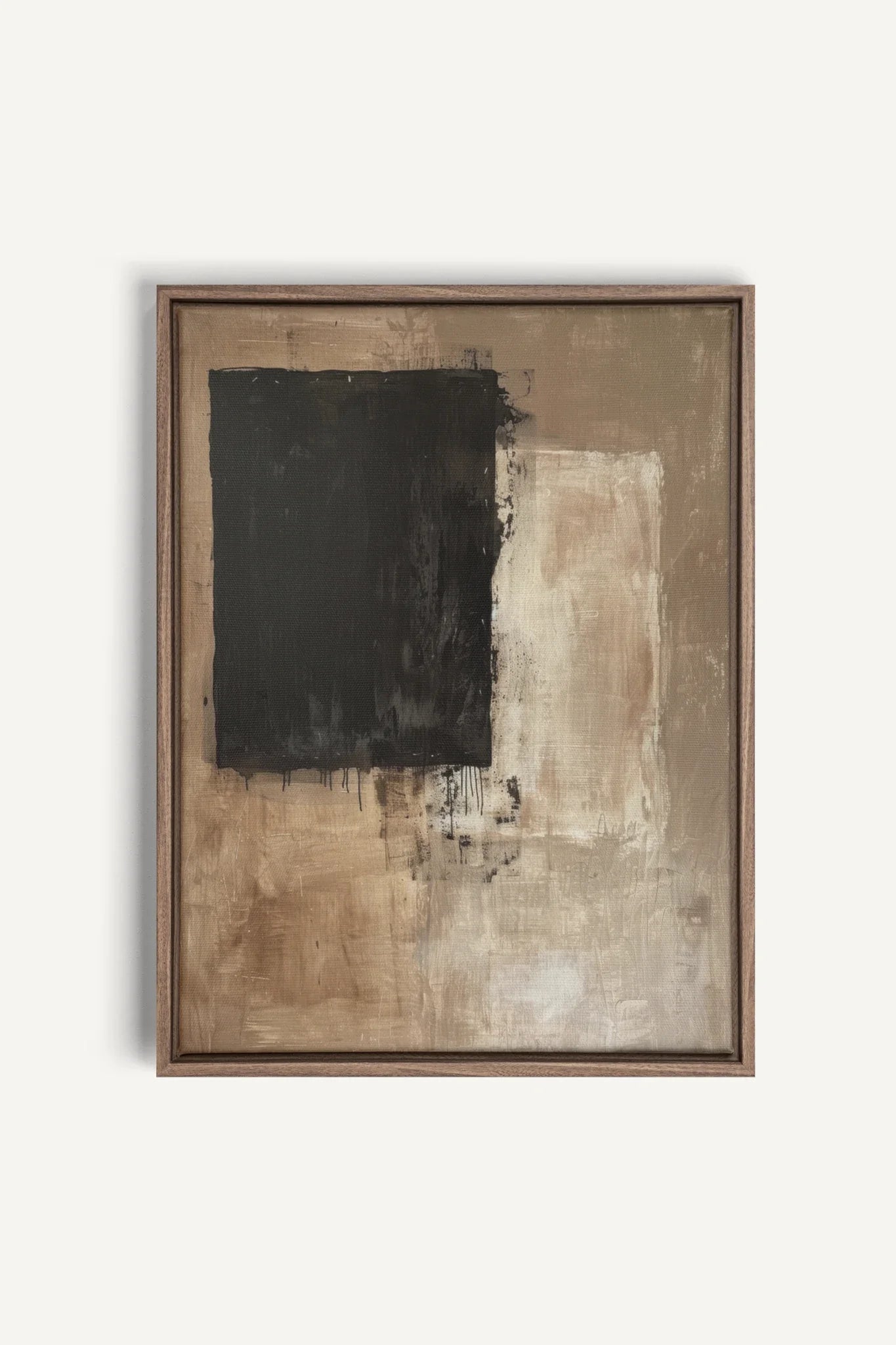 OLEKA CANVAS - INK METAPHOR II, Oeuvre sur toile étirée, encadré Brun Chêne