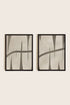 OLEKA CANVAS - INTERTWINE DUO, 2 Oeuvres sur toile étirée, encadré Noir