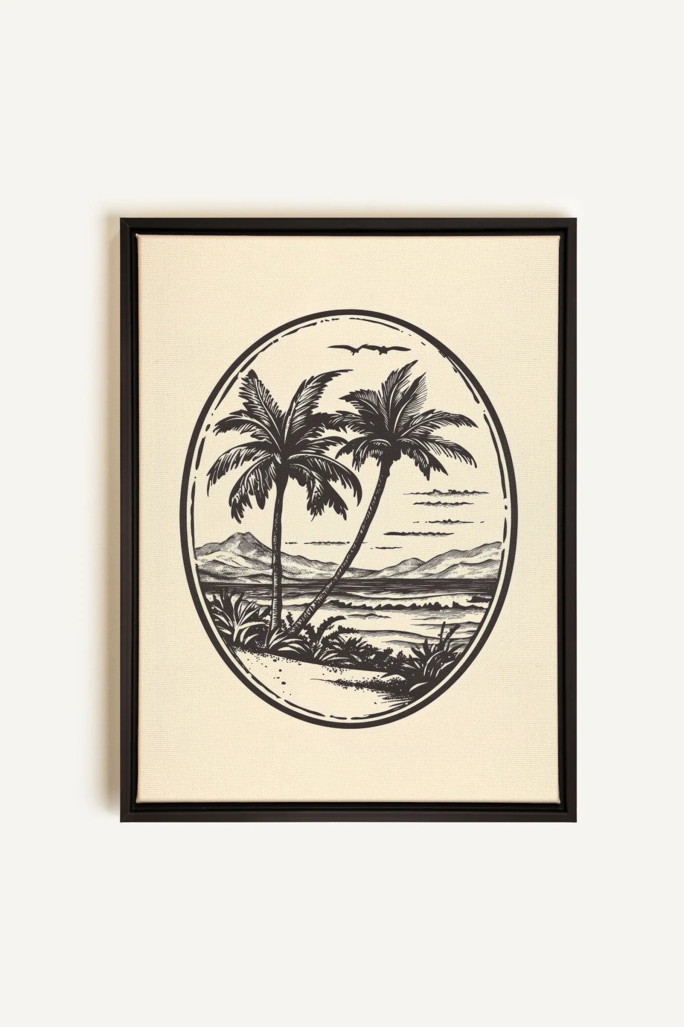 OLEKA CANVAS - ISLAND ESCAPE, Oeuvre sur toile étirée, encadré Noir