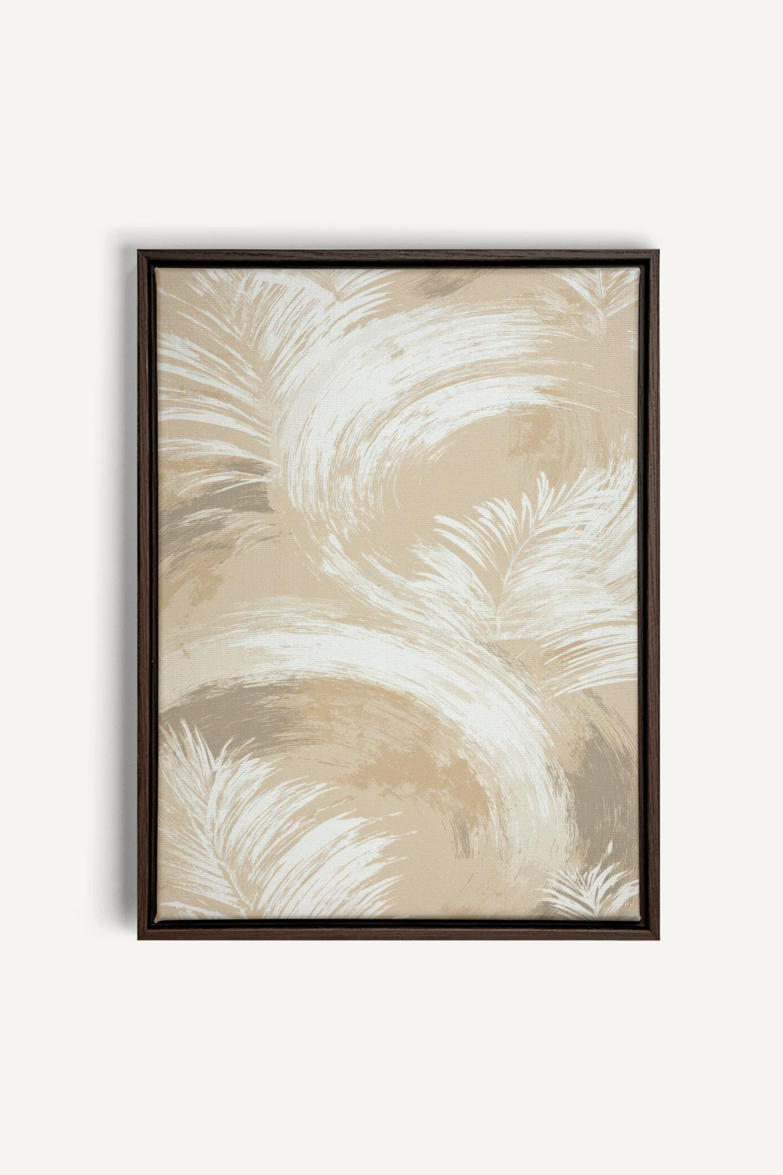 YVORY SWEEP, Oeuvre sur toile étirée, encadré Brun Noyer