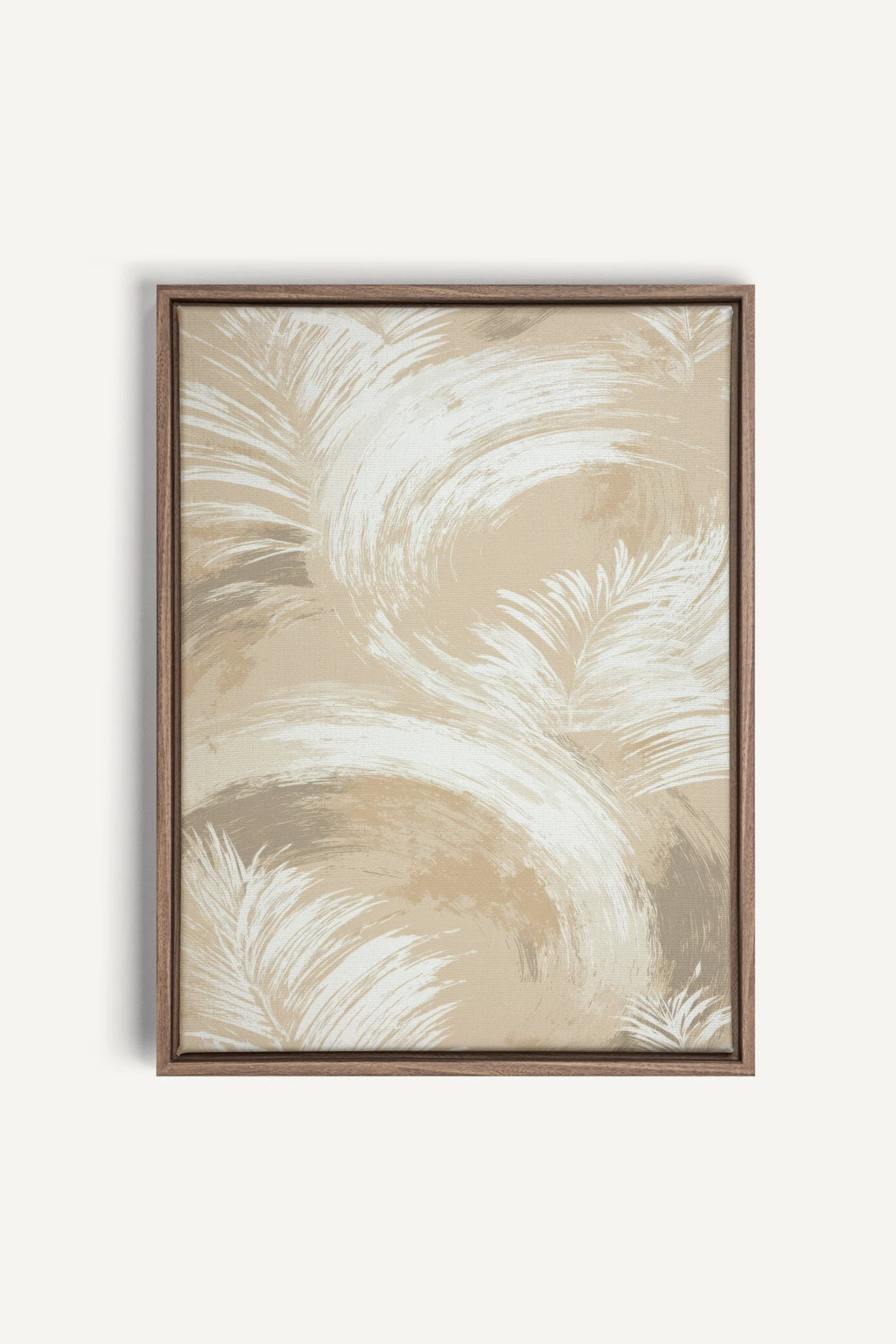 YVORY SWEEP, Oeuvre sur toile étirée, encadré Brun Chêne