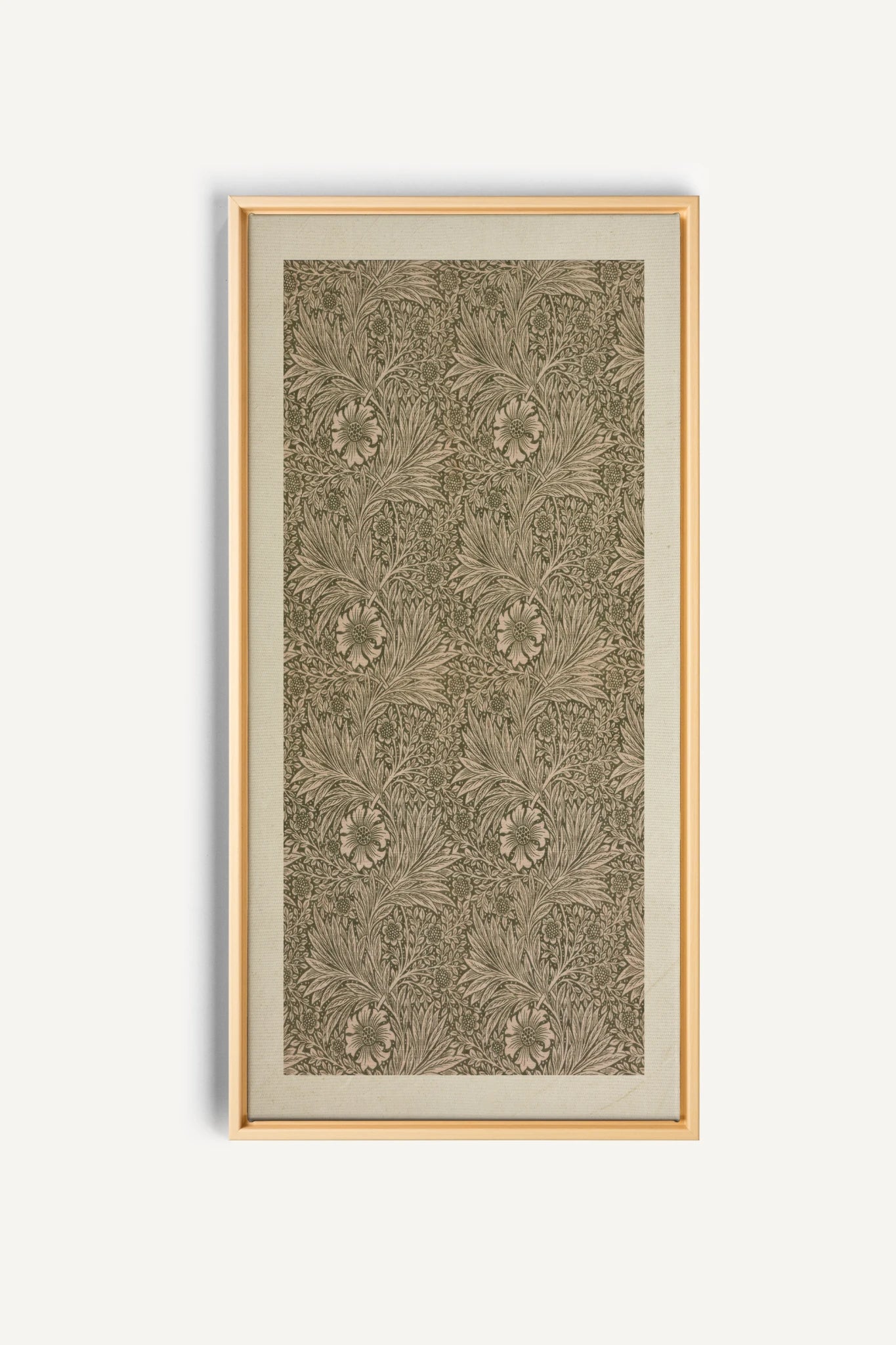 JARDIN GRAVÉ, Oeuvre sur toile étirée, encadré Naturel Clair