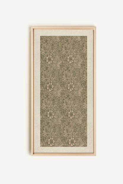 JARDIN GRAVÉ, Oeuvre sur toile étirée, encadré Naturel Clair
