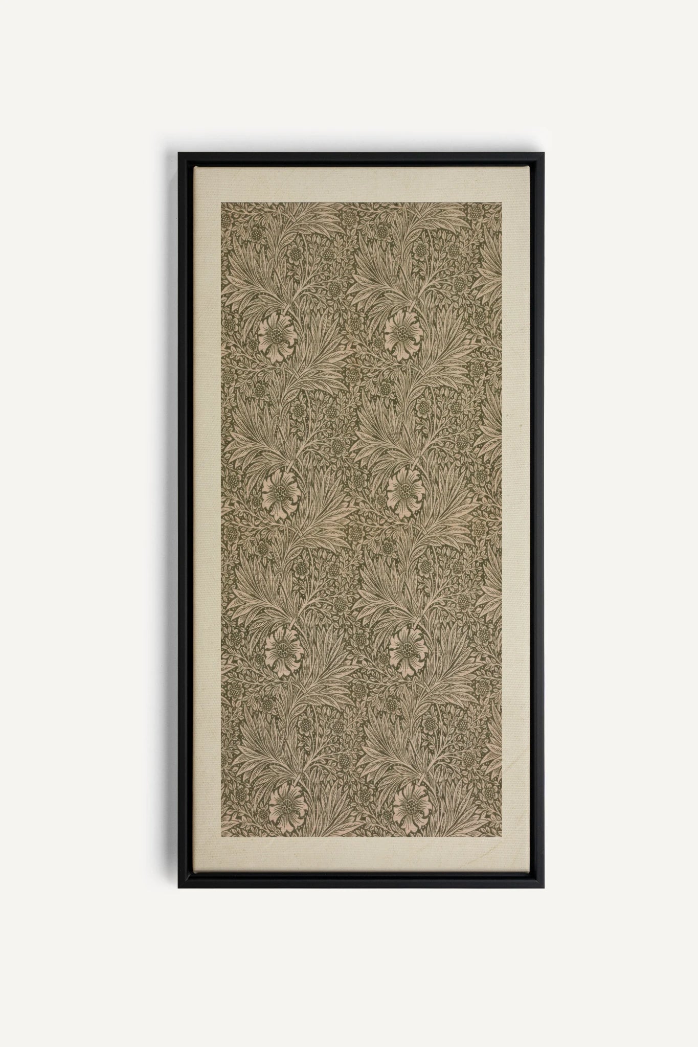 JARDIN GRAVÉ, Oeuvre sur toile étirée, encadré Noir