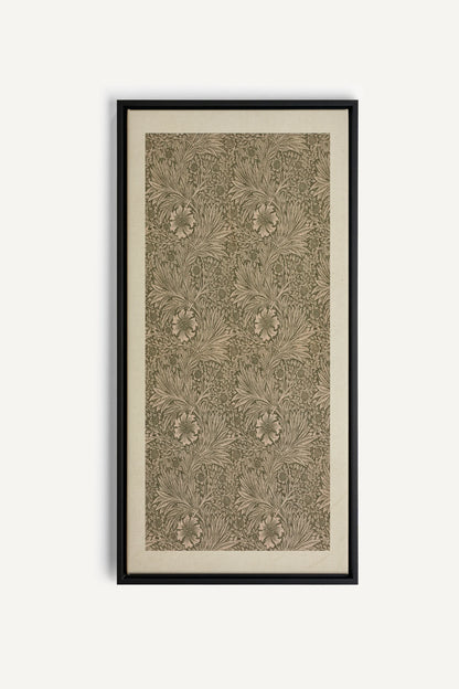 JARDIN GRAVÉ, Oeuvre sur toile étirée, encadré Noir