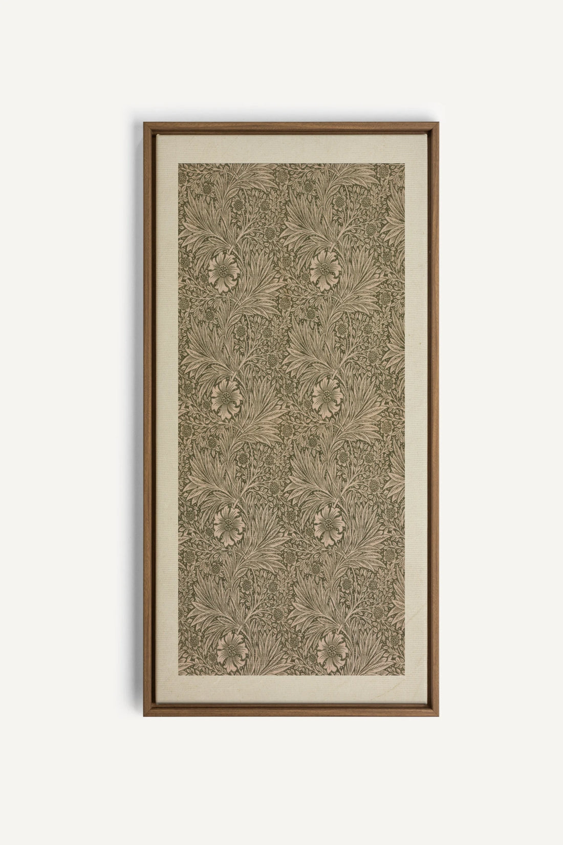 JARDIN GRAVÉ, Oeuvre sur toile étirée, encadré Brun Chêne